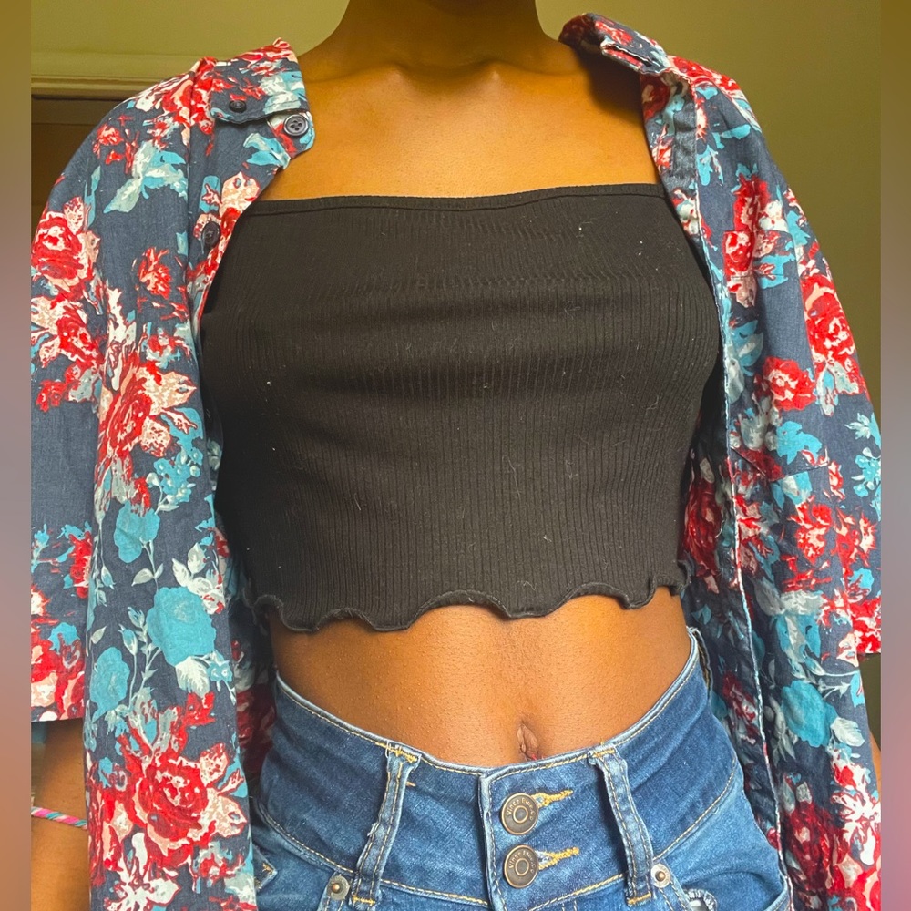 cute vintage floral button up